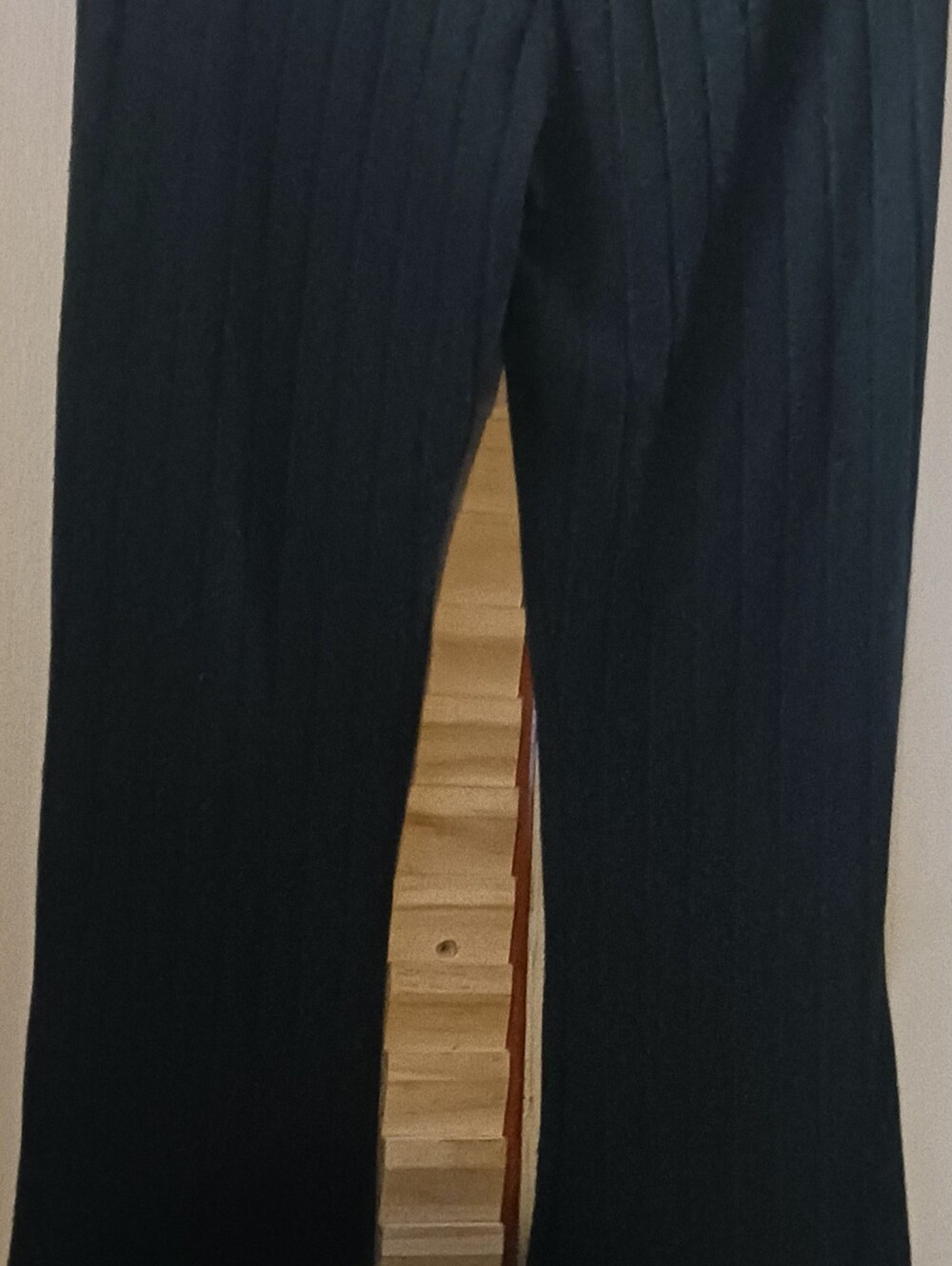 Lotus Leggings Black Ribbed Wide-Leg Leggings